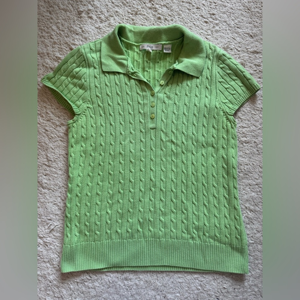 Y2K cable knit top